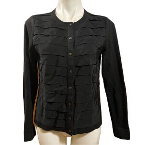 Charter Club black cardigan sweater tiered